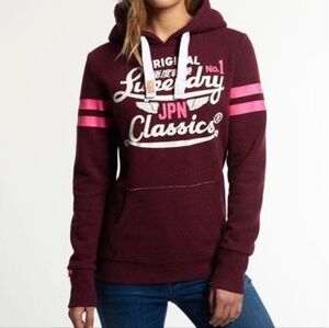 Sz Large Superdry Womens JPN British Design Spirit of Japan Classic Hoodie